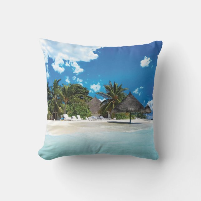 Coussin Plage exotique (Recto)