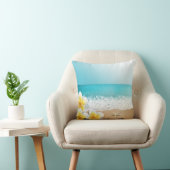 Coussin Plage Hawaï tropicale d'étoiles de mer de Plumeria (Chaise)