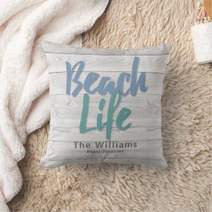 Coussin Plage Life Bois Dock Jeu d'oreiller