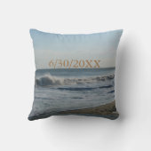 Coussin Plage mariage Sable Océan Love Jeu (Verso)