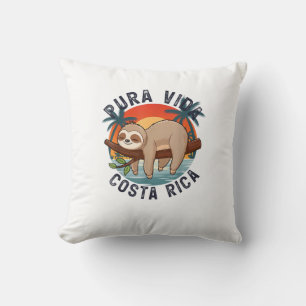Coussin Plage Pura Vida Costa Rica Coucher de soleil tropi