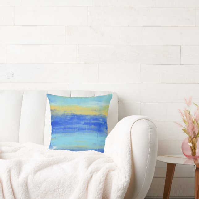Coussin Plage relaxante Aqua Turquoise Nautical  (Canapé)