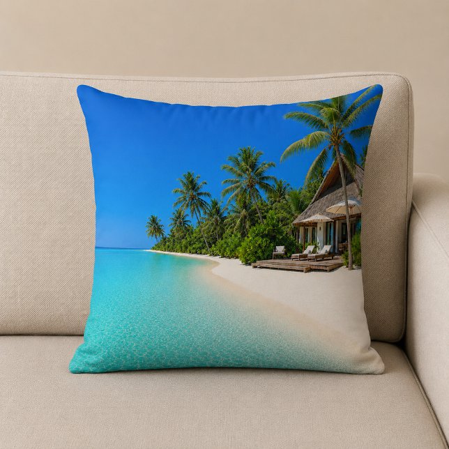 Coussin Plage relaxante de l'île (Créateur téléchargé)