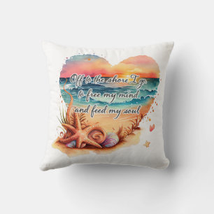 Coussin Plage Scène Coeur sans esprit Soul
