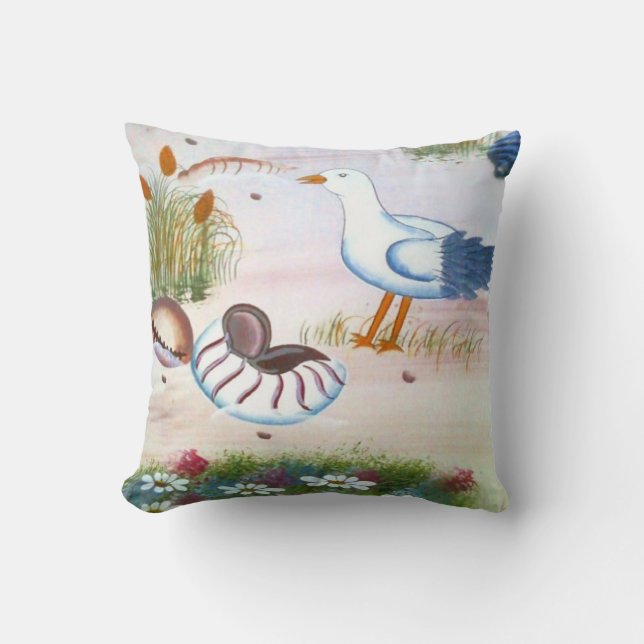 Coussin Plage Seagull (Recto)