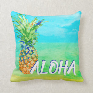 Coussin Plage tropicale d'ananas Aloha