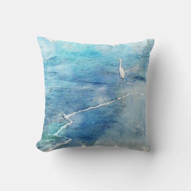 Coussin Plage tropicale dans le bleu turquoise d'Aqua Turq (Recto)