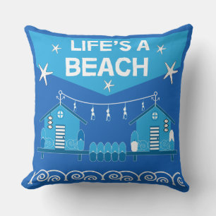 Coussin Plages Beach Homes Surf Bo en bois de mer