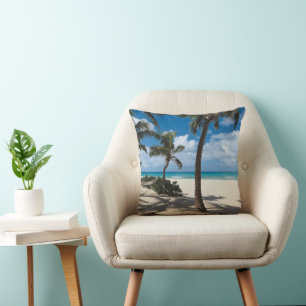 Coussin Plages tropicales Anguilla Beach, Palm Tree