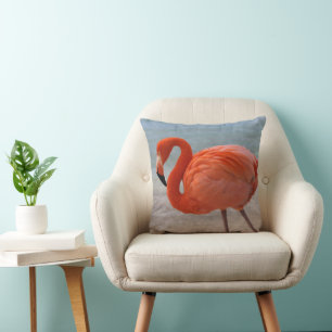 Coussin Plages tropicales   Flamant rose des Caraïbes, Aru