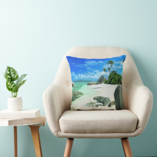Coussin Plages tropicales L'île de La Digue