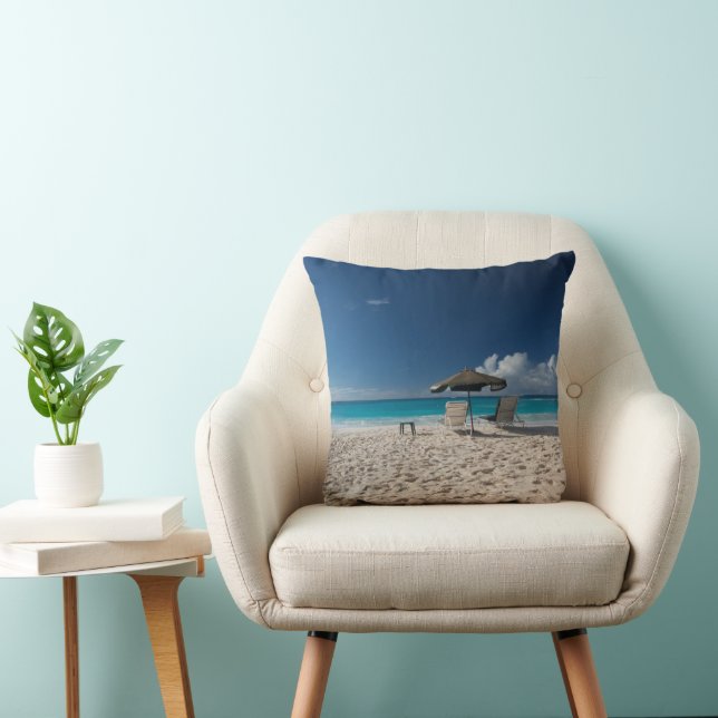 Coussin Plages tropicales | Sandy Beach, Anguilla (Chaise)