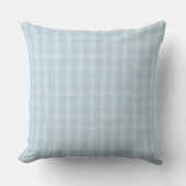 Coussin Plaid bleu doux (Recto)