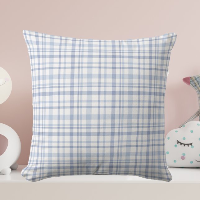 Coussin Plaid bleu hiver doux (Créateur téléchargé)