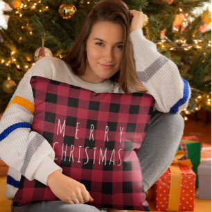 Coussin Plaid Campagnard Joyeux Noël