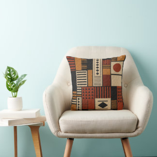 Coussin Plaid de décoration moderne Sherpa en mudcloth afr