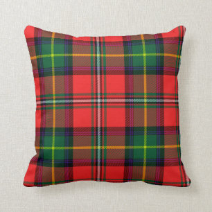 Coussin Plaid de rouge de tartan d'Oxygentees