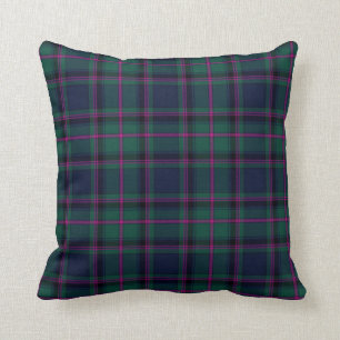 Coussin Plaid de tartan traditionnel de clan de tonnelier