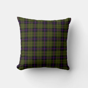 Coussin Plaid de vert d'armée d'Odee avec la rayure