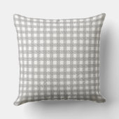 Coussin Plaid gris et Nounours mignons Personnalisé (Verso)
