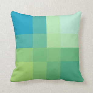 Coussin Plaid méga de la moitié du siècle - vert de jade