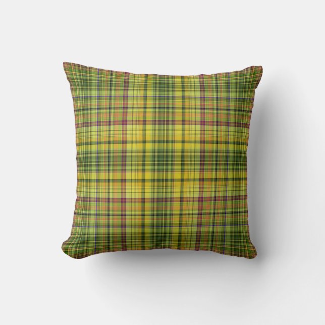 Coussin Plaid multicolore (Recto)