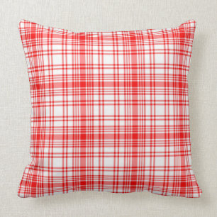 Coussin Plaid rouge