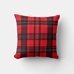 Coussin Plaid Rouge traditionnel Tartan Collection populai