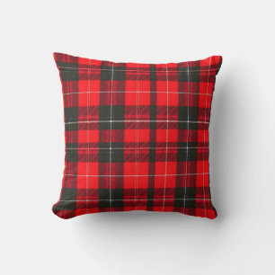 Coussin Plaid Rouge traditionnel Tartan Collection tendanc