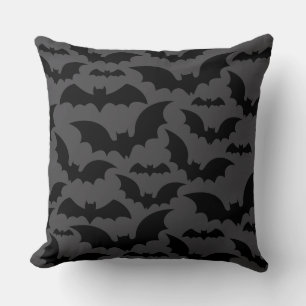Coussin Plaidoyer de chauves-souris de minuit – Gris foncé