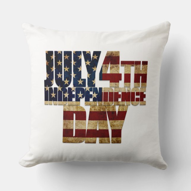 Coussin Plaidoyer de la fête de l'indépendance des États-U (Recto)