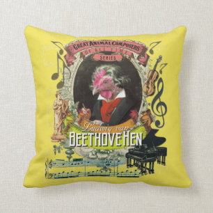 Coussin Plaisanterie animale drôle de Beethoven de