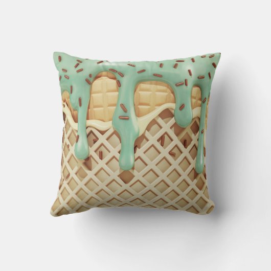 Coussin Plaisir à la crème glacée Minty (Verso)