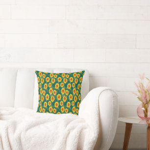 Coussin Plaisir de tournesol baisé au soleil - Flore trans