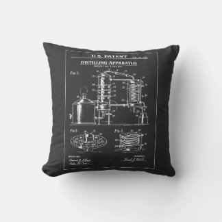 Coussin Plan de distillation breveté vintage