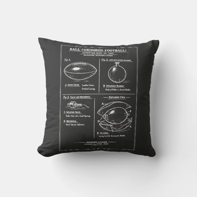 Coussin Plan de football américain (Recto)