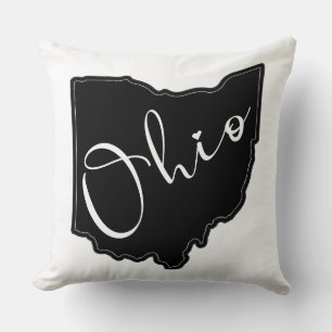 Coussin Plan de la forme de l'état de l'Ohio - Plan de l'O