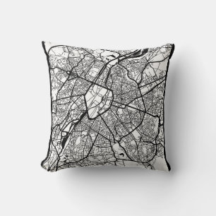 Coussin Plan de la ville de Bruxelles Belgique