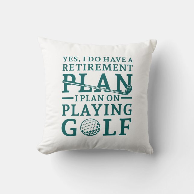 Coussin Plan de retraite Golf (Recto)