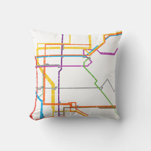 Coussin Plan du métro de la ville