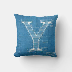 Coussin Plan Monogramme Lettre Y