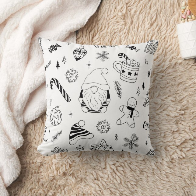 Coussin Plan motif transparent de Noël (Couverture)