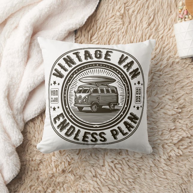 Coussin Plan sans fin Van vintage (Couverture)