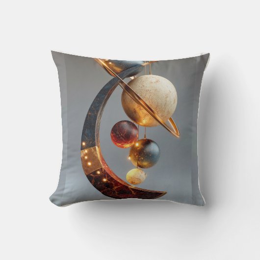 Coussin Planète céleste abstraite de luxe (Recto)