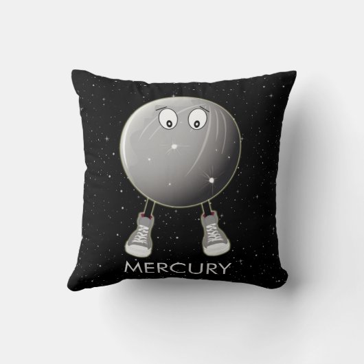 Coussin Planète Mercure & Etoiles (Verso)