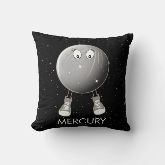 Coussin Planète Mercure & Etoiles (Recto)