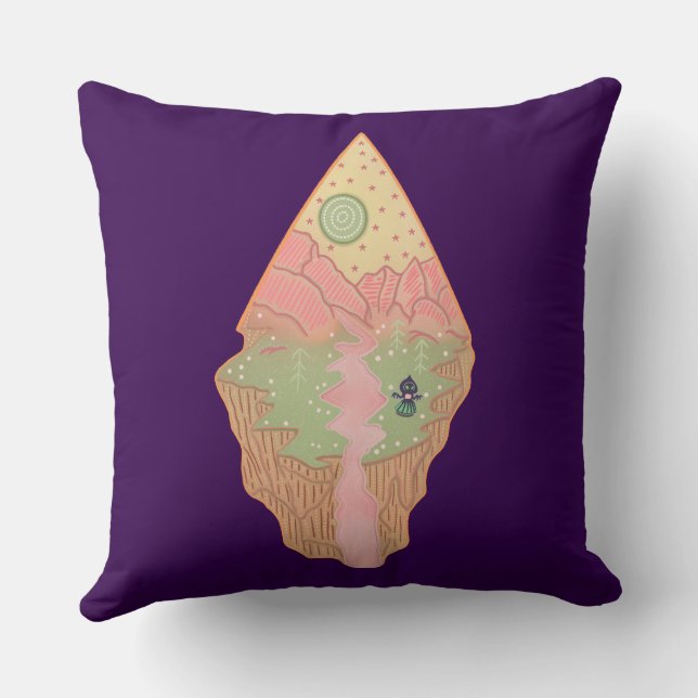 Coussin Planète natale du monstre de Flatwoods | Folklore  (Verso)