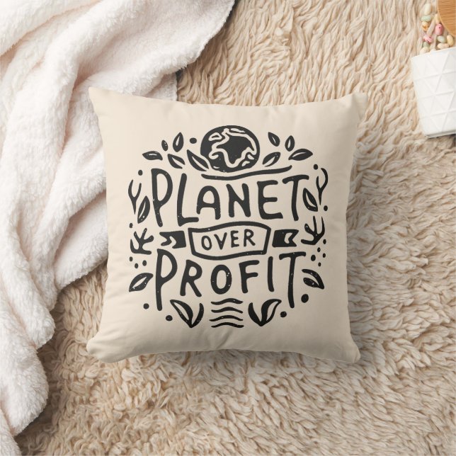 Coussin Planète sur le profit (Couverture)