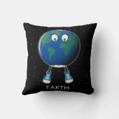 Coussin Planète Terre et étoiles (Verso)