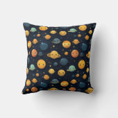 Coussin Planètes drôles motif spatial (Verso)